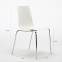 Set van 12 stoelen met stalen poten Grand Soleil Lollipop 