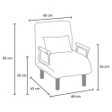 Slaapstoel 1 persoon opklapbare stoffen slaapfauteuil Deborah 