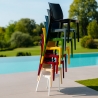 Grand Soleil stapelbare polypropyleen stoelen Ice voor thuis en horeca, binnen en buiten 