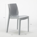 Grand Soleil stapelbare polypropyleen stoelen Ice voor thuis en horeca, binnen en buiten 