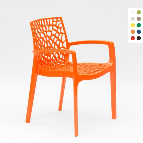 Polypropyleen stoelen armleuningen tuin cafès Grand Soleil Gruvyer Arm Aanbieding