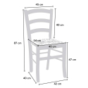 Set 4 stoelen met vierkante tafel voor keukenbar 80x80 hout Rusty 
