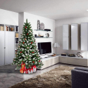Kunst kerstboom 240 cm versierd met decoraties Oslo