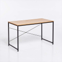 Industrieel bureau Wootop XL van hout en staal 180x60 cm Aanbod