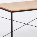 Industrieel bureau Wootop XL van hout en staal 180x60 cm Kortingen