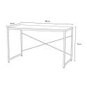Industrieel bureau Wootop XL van hout en staal 180x60 cm Voorraad