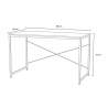 Industrieel bureau Wootop XL van hout en staal 180x60 cm Voorraad