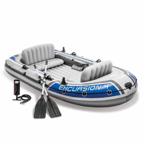 Opblaasbaar rubberboot Intex 68324 Excursion voor 4 personen Aanbieding