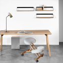 Ergonomische kniestoel van hout en kunstleer bureaustoel Balancewood  Korting