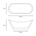 Vrijstaande ovale design badkuip Siro Catalogus