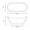 Vrijstaande ovale design badkuip Siro Catalogus