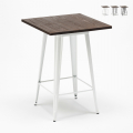 hoge tafel Lix-stijl van industrieel staal en hout 60x60 welded Aanbieding