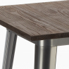 hoge tafel Lix-stijl van industrieel staal en hout 60x60 welded Model