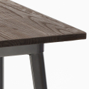 hoge tafel Lix-stijl van industrieel staal en hout 60x60 welded Karakteristieken