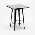 Hoge tafel in industriële stijl van staal 60x60 cm Nut Aanbod