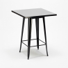 Hoge tafel in industriële stijl van staal 60x60 cm Nut Aanbod