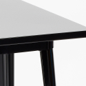 Hoge tafel in industriële stijl van staal 60x60 cm Nut Korting