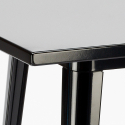 Hoge tafel in industriële stijl van staal 60x60 cm Nut Kortingen