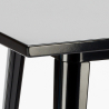 Hoge tafel in industriële stijl van staal 60x60 cm Nut Kortingen