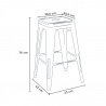 Set hoge tafel met 4 metalen krukken in industriële stijl Union Square  
