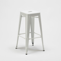 Set hoge tafel met 4 metalen krukken in industriële stijl Gowanus 