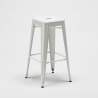 Set hoge tafel met 4 metalen krukken in industriële stijl Gowanus 