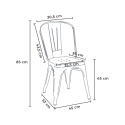 vierkante tafel en stoelen set van industrieel metaal en hout Lix-stijl bay bridge 
