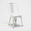 Set met vierkante tafel en 4 metalen stoelen in industriële stijl Flushing 