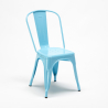 set metalen stoelen in Lix-stijl en vierkante tafel in industrieel design harlem 