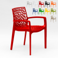 Set van 22 Grand Soleil polypropyleen stoelen met armleuningen Gruvyer Arm Aanbieding