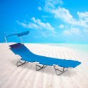 Opvouwbaar strandligbed Verona Lux met zonbescherming Verkoop