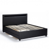 Modern tweepersoons bed Geneva King met Led-hoofdbord en lades, 160x190cm Korting