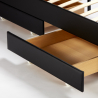 Modern tweepersoons bed Geneva King met Led-hoofdbord en lades, 160x190cm Catalogus