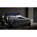 Modern tweepersoons bed Geneva King met Led-hoofdbord en lades, 160x190cm Aanbod
