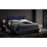 Modern tweepersoons bed Geneva King met Led-hoofdbord en lades, 160x190cm Aanbod