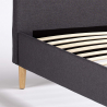 Scandinavisch tweepersoons bed van stof en hout 160x190 cm Friborg King Korting