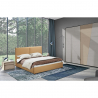Tweepersoons bed van stof met lattenbodem 160x190 cm Montreux King Afmetingen
