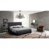 Tweepersoons bed van stof met lattenbodem 160x190 cm Zurich King Korting