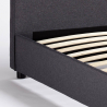 Tweepersoons bed van stof met lattenbodem 160x190 cm Zurich King Catalogus