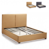 Frans queensize bed in stof met lattenbodem 120x190 cm Montreux Model