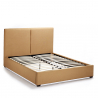 Frans queensize bed in stof met lattenbodem 120x190 cm Montreux Afmetingen