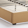 Frans queensize bed in stof met lattenbodem 120x190 cm Montreux Kosten