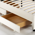 Twijfelaar bed Geneva met ledverlichting en lades 120x190cm Voorraad