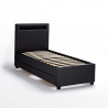Eenpersoons Bed met Led-Hoofdbord en lades 80x190 Geneva Twin Korting