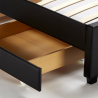 Eenpersoons bed met LED-hoofdbord en lades 80x190 cm Geneva Twin Catalogus