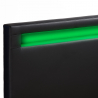 Eenpersoons bed met LED-hoofdbord en lades 80x190 cm Geneva Twin 