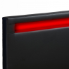 Eenpersoons bed met LED-hoofdbord en lades 80x190 cm Geneva Twin 