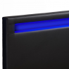 Eenpersoons bed met LED-hoofdbord en lades 80x190 cm Geneva Twin 