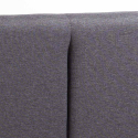 Eenpersoons bed van stof met lattenbodem 80x190 cm Montreux Twin Kortingen