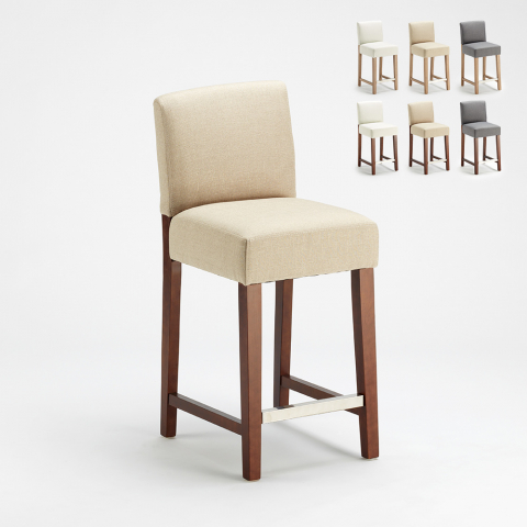 Houten Hoge Kruk voor Keukens of Cafés in Henriksdal Stijl van 63cm Comfort L